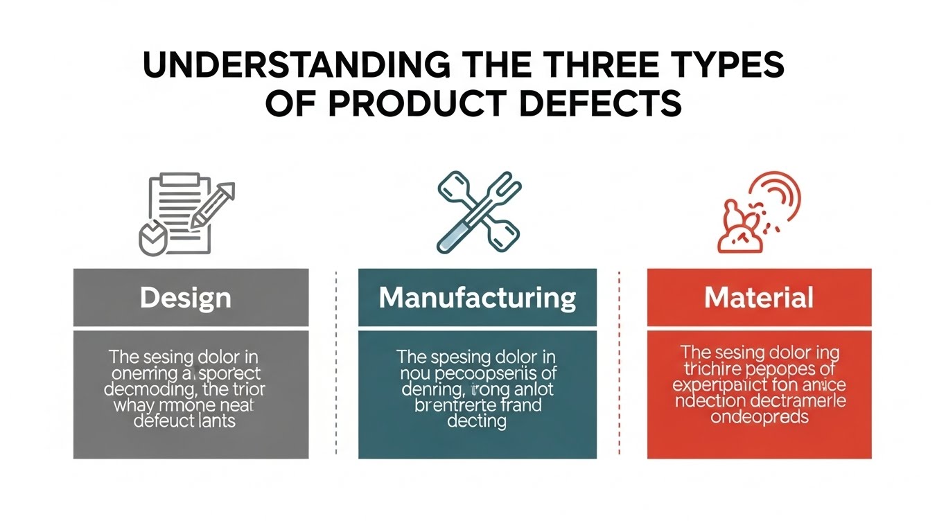 Types of Product Defects (Design, Manufacturing, Warning)
